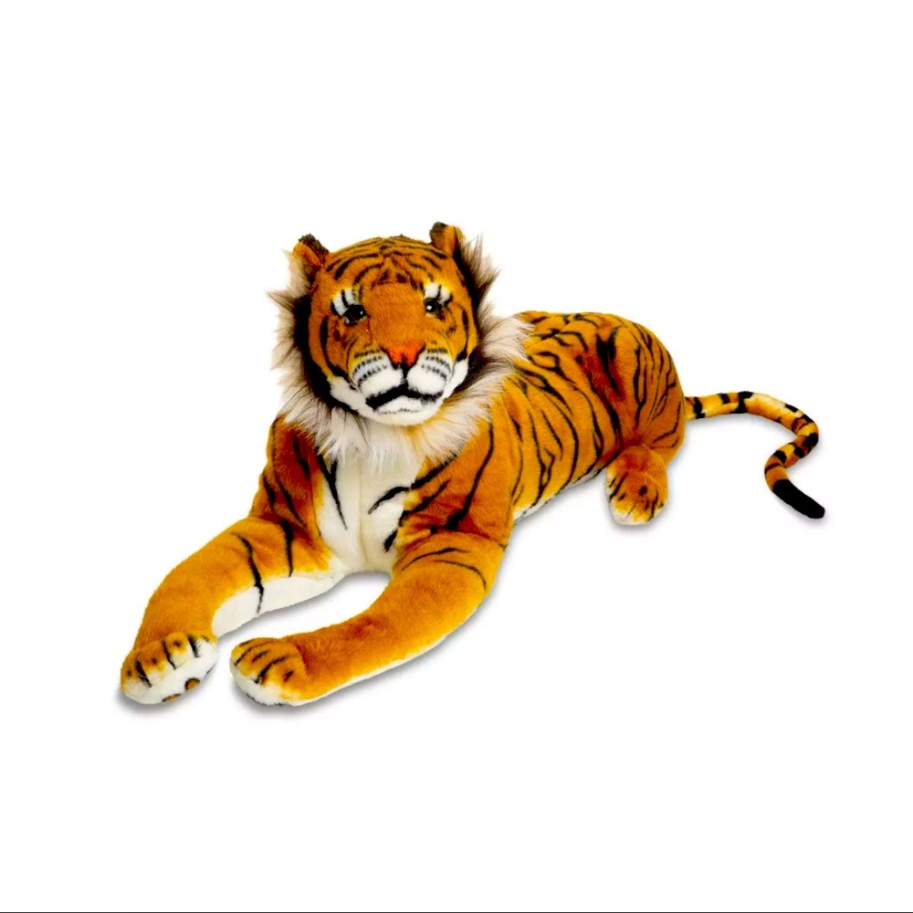 Melissa & Doug Large Bengal Tiger Plush Stuffed Animal Toy Giant 67” Lifelike